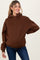 Brown Fleece Oversized Pullover Maternity Hoodie