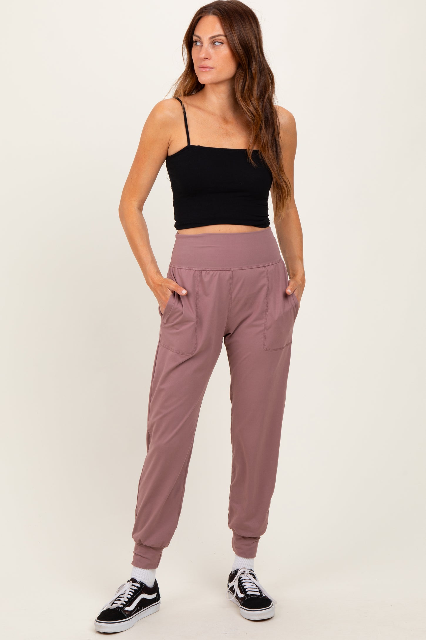 Mauve Maternity Joggers