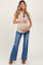 Blue Raw Cut Hem Flare Leg Maternity Jeans
