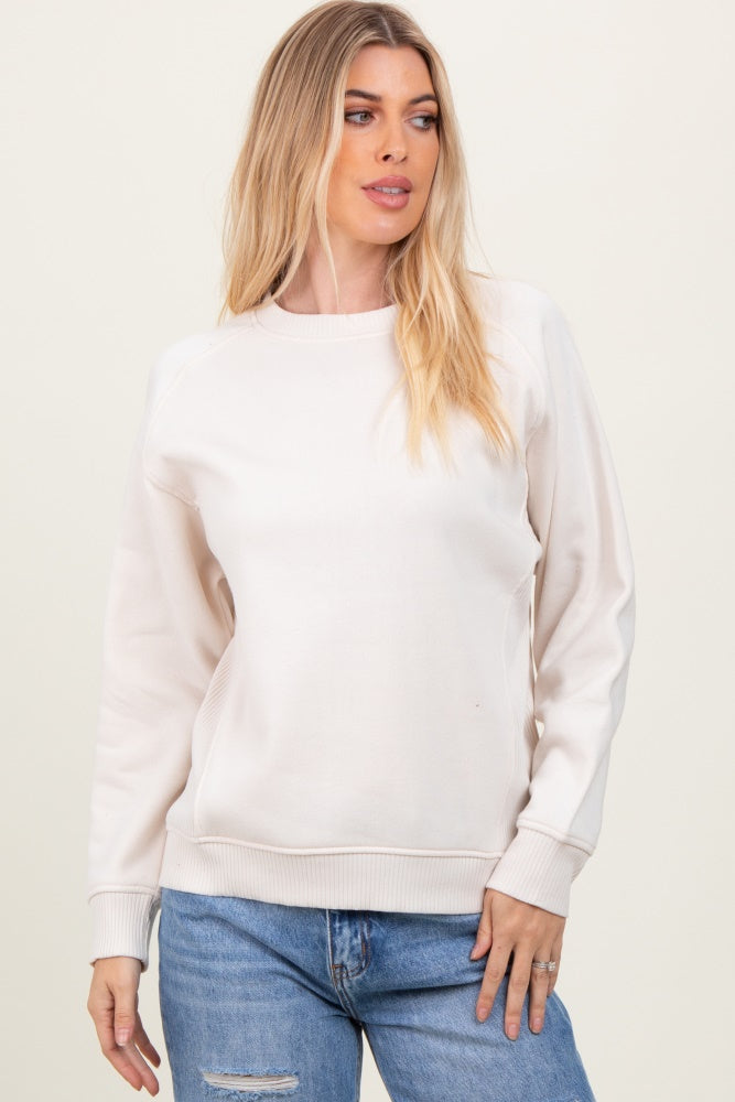 Cream Fleece Sweatshirt