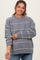 Heather Grey Striped Drop Shoulder Maternity Sweater