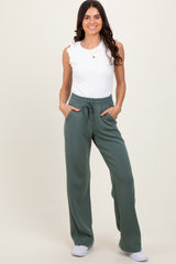 Light Teal Straight Leg Drawstring Sweatpants