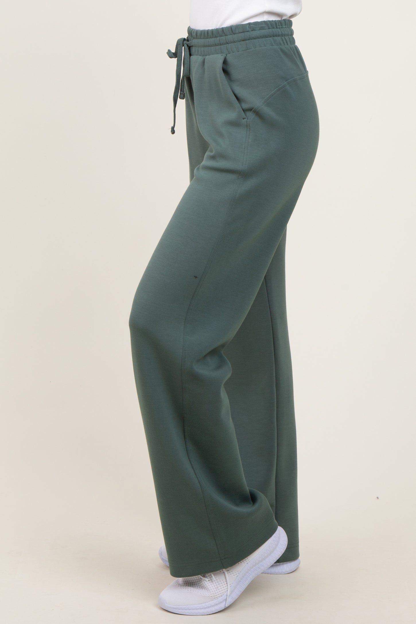 Light Teal Straight Leg Drawstring Sweatpants