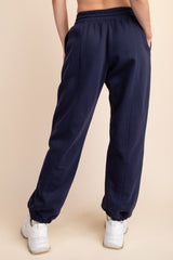 Navy Drawstring Relaxed Fit Sweatpants
