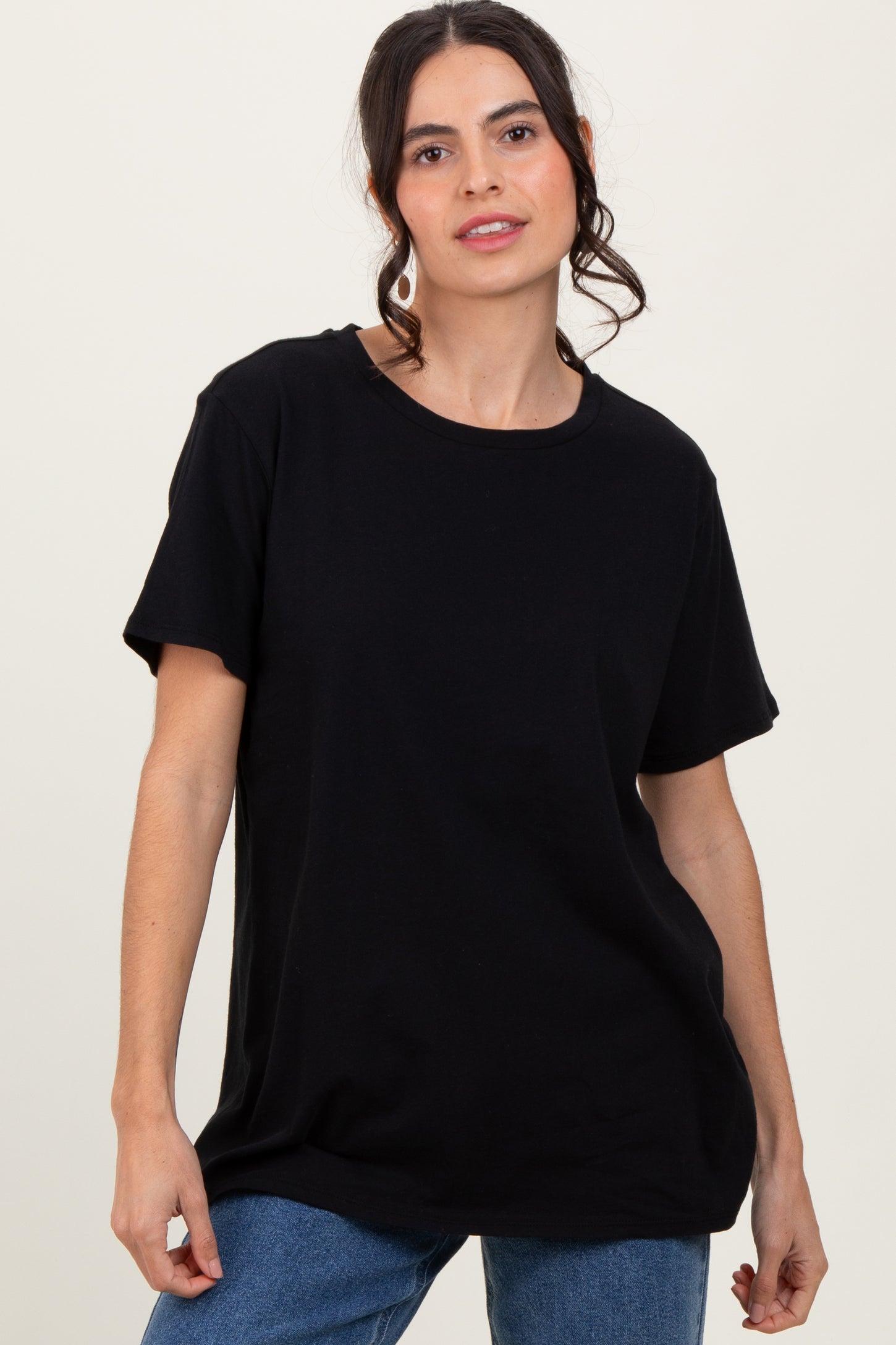 Black Basic Maternity Tee
