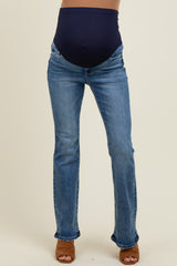 Navy Classic Bootcut Maternity Jeans