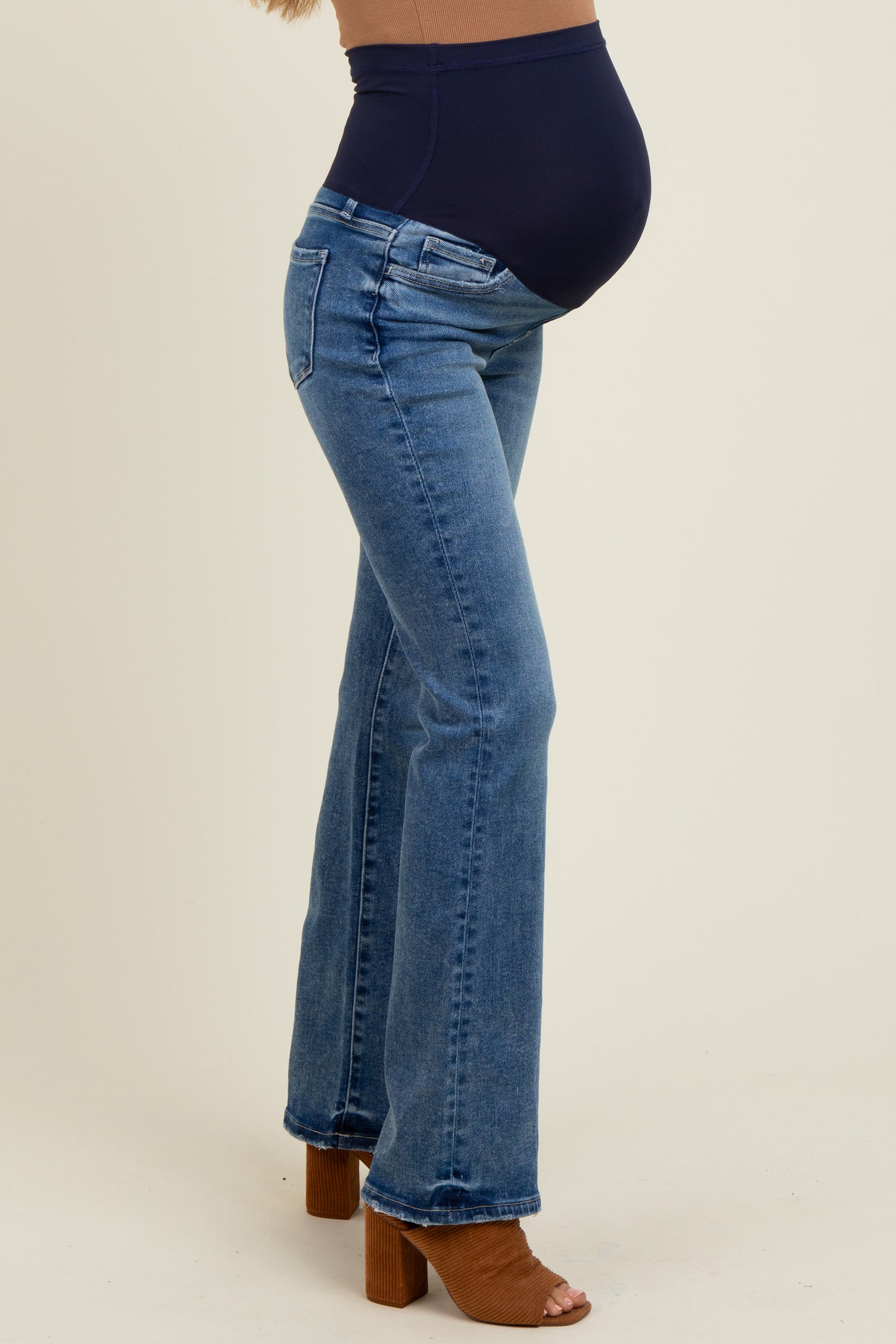 Navy Classic Bootcut Maternity Jeans