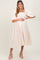 Cream Floral Maternity Midi Dress