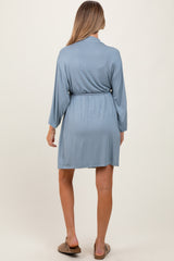 Blue Delivery/Nursing Maternity Robe