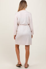 Beige Delivery/Nursing Maternity Robe