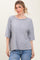 Light Grey Ribbed Boxy Fit Short Sleeve Top