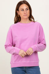 Pink French Terry Vintage Wash Pullover