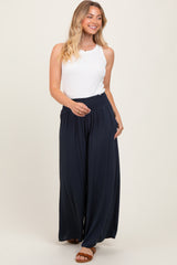 Charcoal Wide Smock Waist Maternity Pants