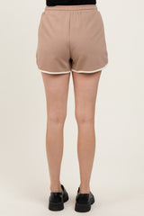 Mocha White Trim Shorts