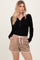 Mocha White Trim Shorts