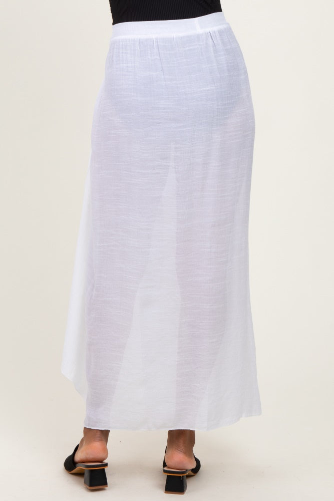 White Loose Beach Cover Up Skirt