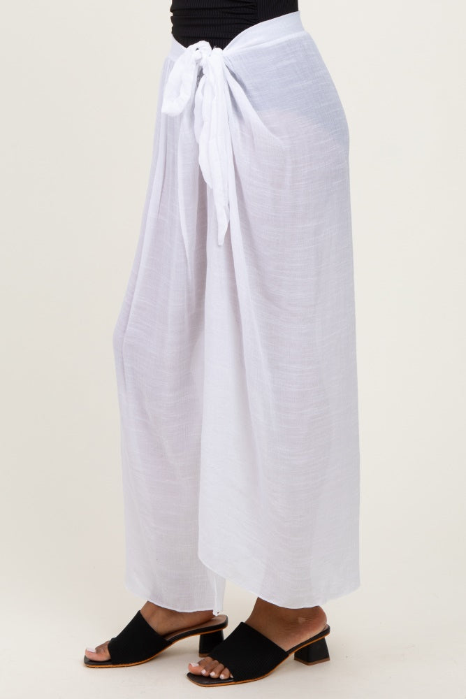 White Loose Beach Cover Up Skirt