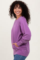 Violet Vintage Wash French Terry Pullover