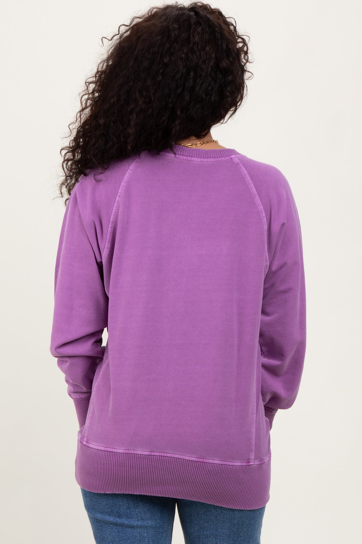 Violet Vintage Wash French Terry Pullover