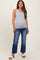 Dark Wash Faded Cropped Maternity Jeans