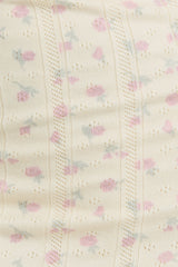 Ivory Floral Pointelle Knit Midi Dress