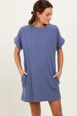 Light Navy Mini T-Shirt Dress