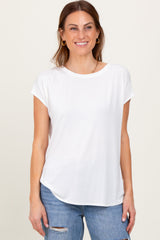 Ivory Dolman Sleeve Round Neck Maternity Top