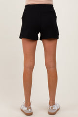 Black Patch Pocket Maternity Shorts