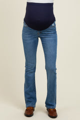 Blue Vintage Wash Slim Bootcut Maternity Jeans