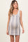 Gray Blue Multi-Striped Knit Sleeveless Maternity Mini Dress