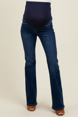 Navy Blue Classic Bootcut Maternity Jeans