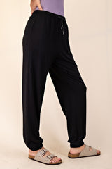 Black Drawstring Jogger Pants