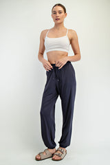 Charcoal Drawstring Maternity Jogger Pants