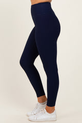 Navy Ribbed Leggings