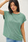 Light Olive Linen Blend Short Sleeve Tee