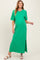Green Short Sleeve Knit T-Shirt Maternity Maxi Dress