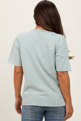 Sage Short Sleeve Front Pocket Tunic Maternity Top
