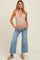 Blue Fringe Hem Ankle Wide Leg Maternity Jeans