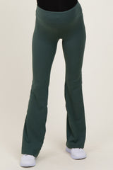 Light Teal Maternity Flared Leggings