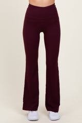 Burgundy Flared Leggings