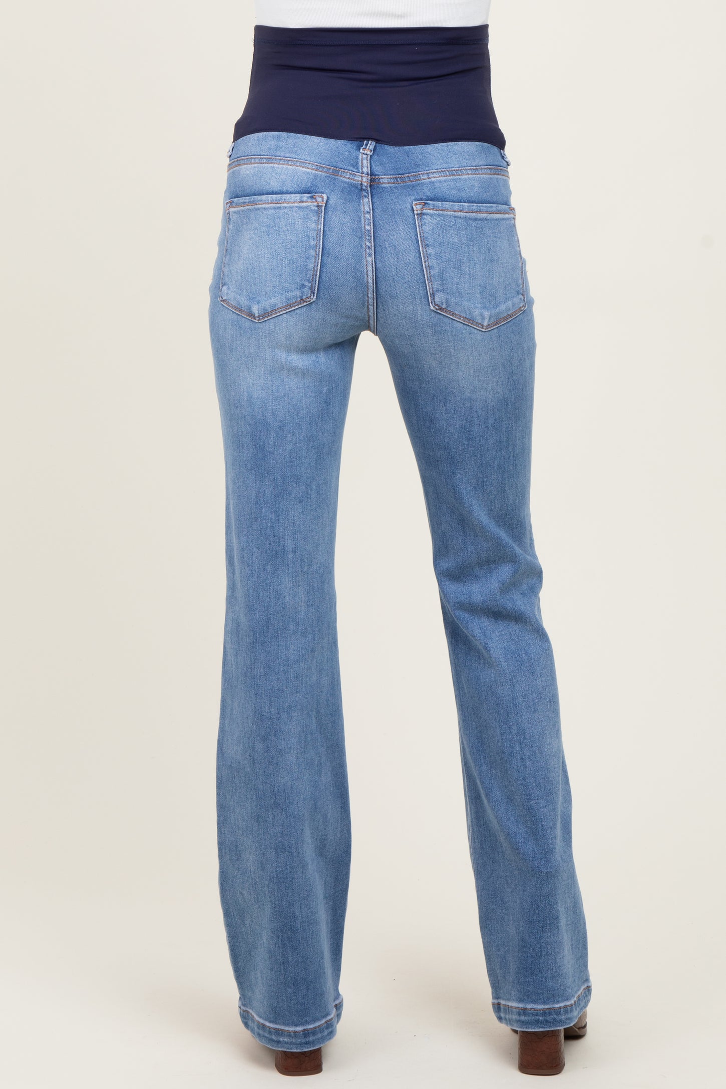 Blue Vintage Wash Bootcut Maternity Jeans