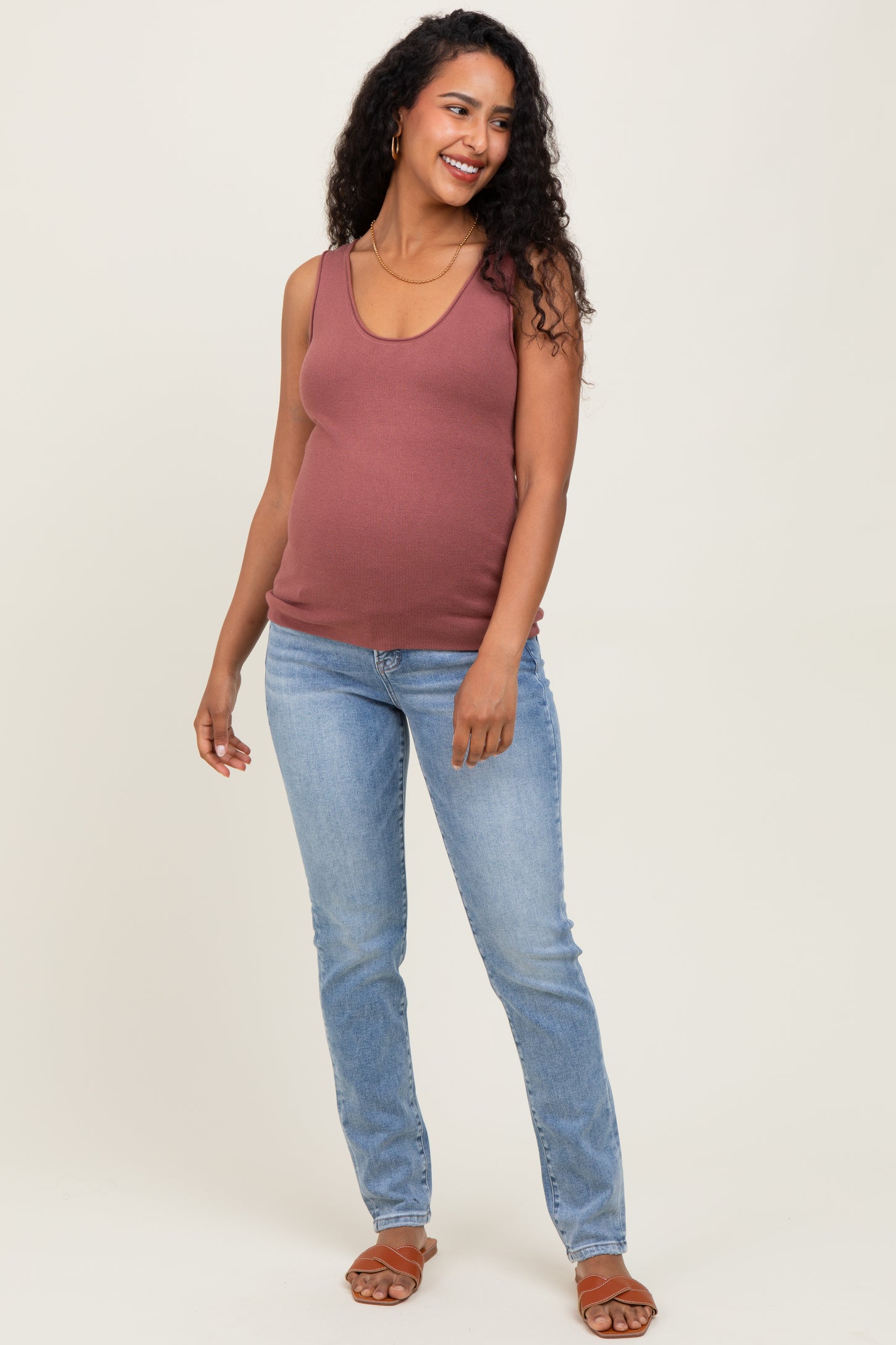 Light Blue Vintage Wash Maternity Skinny Jeans
