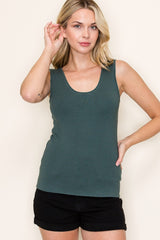 Forest Green Knit Maternity Sleeveless Top