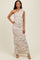 Cream One Shoulder Ruched Maxi Dress