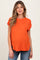 Orange Dolman Sleeve Round Neck Maternity Top