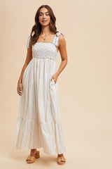 Peach Floral Cotton Maternity Dress