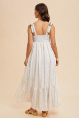 Peach Floral Cotton Dress