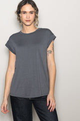 Charcoal Crew Neck Muscle Tee