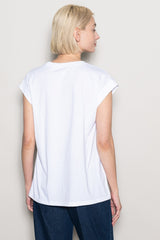 White Crew Neck Muscle Tee