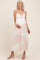 Cream Floral Sweetheart Neck Maternity Midi Dress